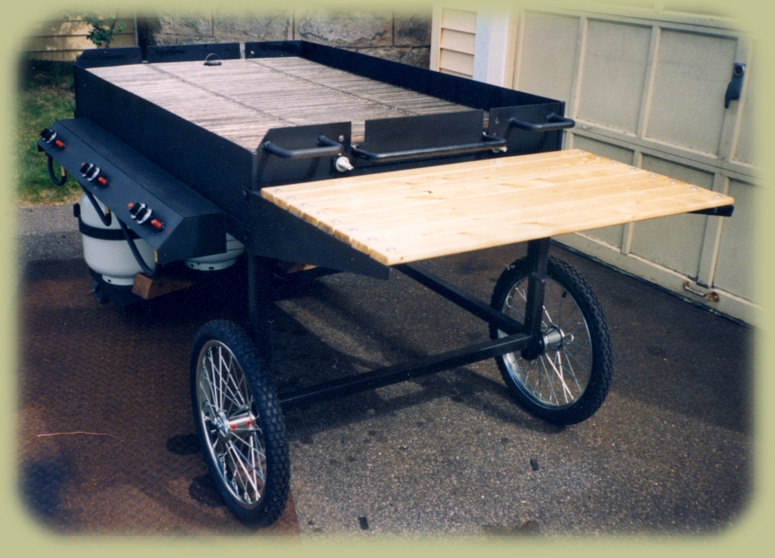 Fold out Table on Large Gas Grill