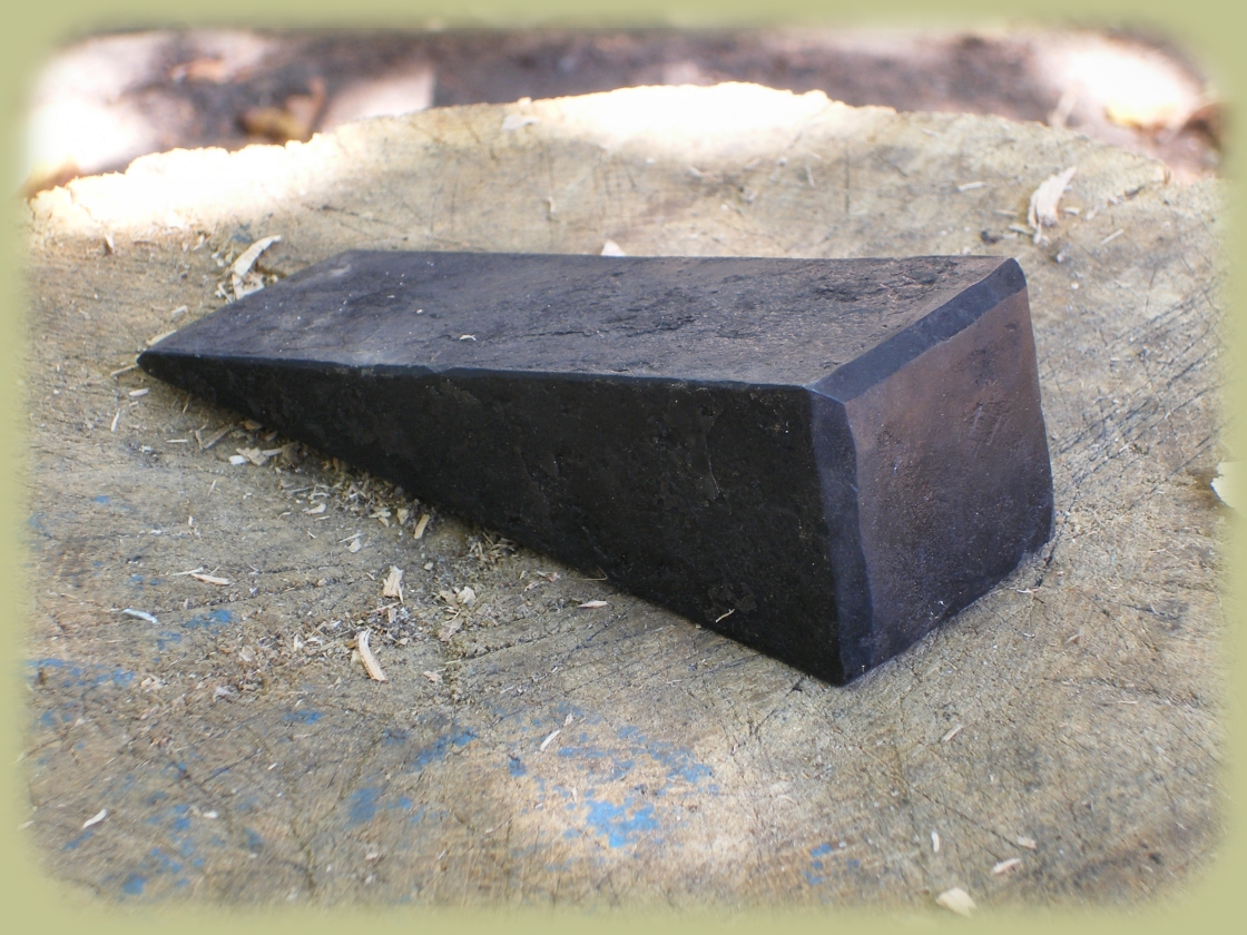 Hand Forged Iron Splitting Wedge Back